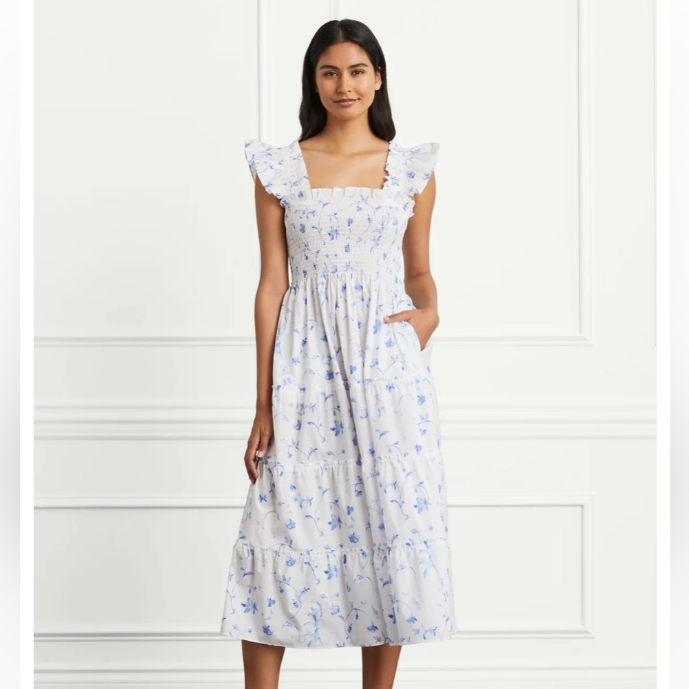Hill House Ellie Nap Dress in Blue Botanical